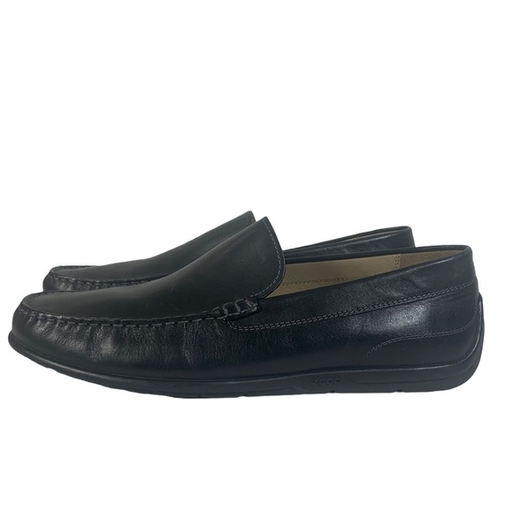 - ECCO Classic Black Moccasin 2.0 Leather Loafers Slip-on Timeless - Picture 4 of 11